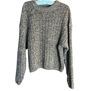 Universal Thread Brown, Cream & Gray Knit Pullover Sweater